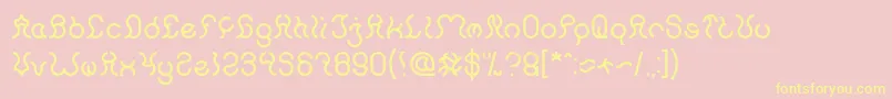 Nine Font – Yellow Fonts on Pink Background