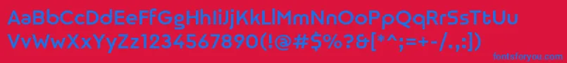 Nineteenth Personal use Font – Blue Fonts on Red Background