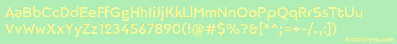Nineteenth Personal use Font – Yellow Fonts on Green Background