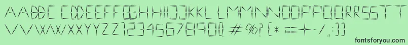 nineveh regular 1 0 Font – Black Fonts on Green Background