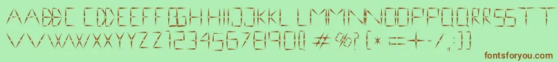 Шрифт nineveh regular 1 0 – коричневые шрифты на зелёном фоне