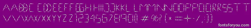 nineveh regular 1 0 Font – Green Fonts on Purple Background