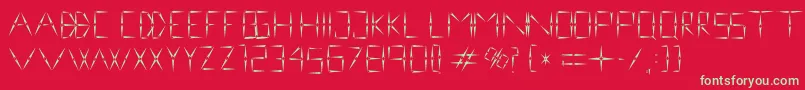 nineveh regular 1 0-Schriftart – Grüne Schriften auf rotem Hintergrund