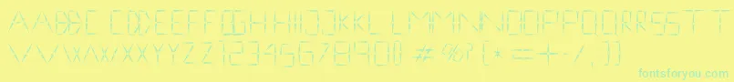 nineveh regular 1 0 Font – Green Fonts on Yellow Background