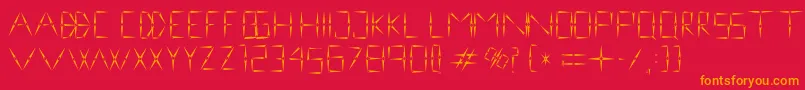 nineveh regular 1 0 Font – Orange Fonts on Red Background
