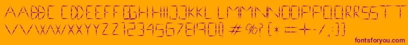 nineveh regular 1 0 Font – Purple Fonts on Orange Background