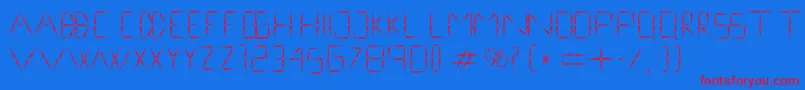 nineveh regular 1 0 Font – Red Fonts on Blue Background