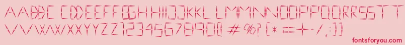 nineveh regular 1 0 Font – Red Fonts on Pink Background