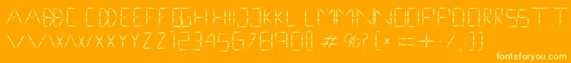 nineveh regular 1 0 Font – Yellow Fonts on Orange Background