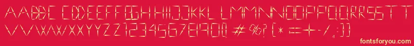 nineveh regular 1 0 Font – Yellow Fonts on Red Background