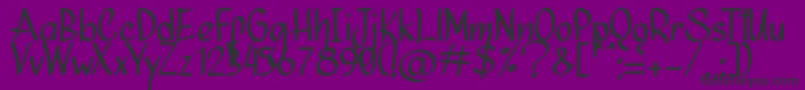 Ninja Julietta   Font – Black Fonts on Purple Background