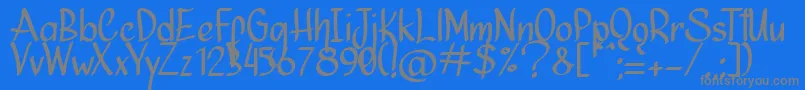 Ninja Julietta   Font – Gray Fonts on Blue Background