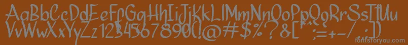 Ninja Julietta   Font – Gray Fonts on Brown Background