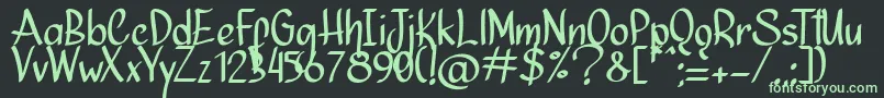 Ninja Julietta   Font – Green Fonts on Black Background