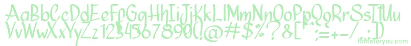 Ninja Julietta  -Schriftart – Grüne Schriften