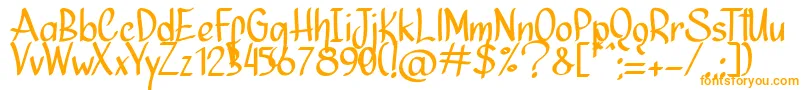 Ninja Julietta   Font – Orange Fonts on White Background