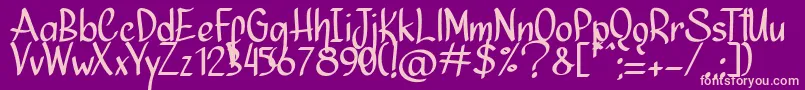 Ninja Julietta   Font – Pink Fonts on Purple Background