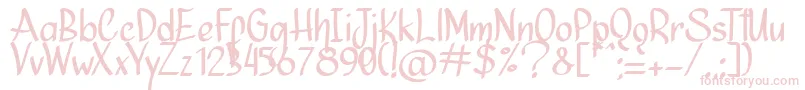 Ninja Julietta   Font – Pink Fonts on White Background