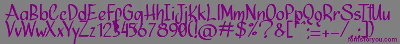 Ninja Julietta   Font – Purple Fonts on Gray Background