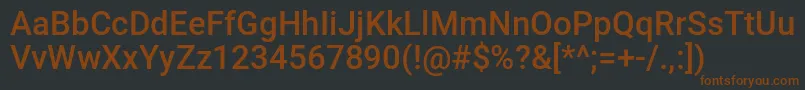 NinjaLine-fontti – ruskeat fontit mustalla taustalla