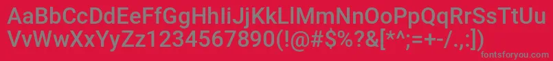 NinjaLine Font – Gray Fonts on Red Background