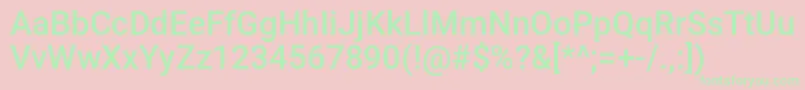 NinjaLine-fontti – vihreät fontit vaaleanpunaisella taustalla