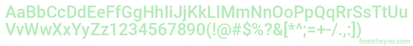 NinjaLine-fontti – vihreät fontit valkoisella taustalla