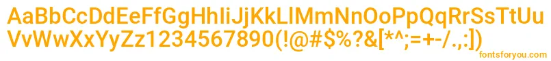 NinjaLine-fontti – oranssit fontit valkoisella taustalla
