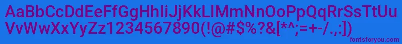 NinjaLine Font – Purple Fonts on Blue Background