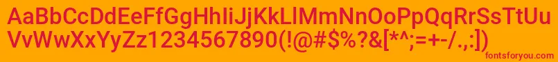 NinjaLine Font – Red Fonts on Orange Background