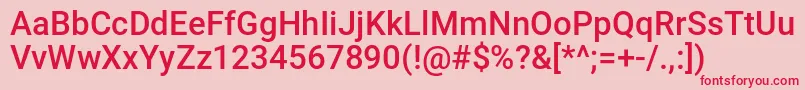 NinjaLine Font – Red Fonts on Pink Background
