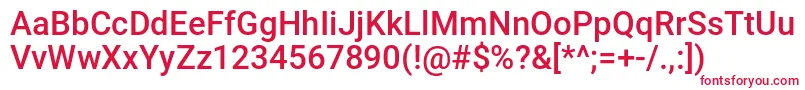 NinjaLine-fontti – punaiset fontit valkoisella taustalla
