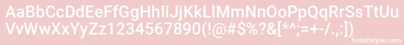 NinjaLine-fontti – valkoiset fontit vaaleanpunaisella taustalla