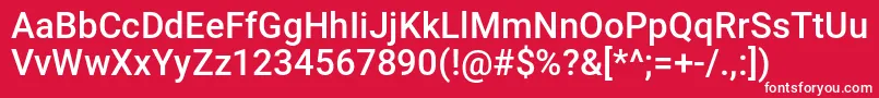 NinjaLine-fontti – valkoiset fontit punaisella taustalla