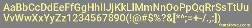 NinjaLine Font – Yellow Fonts on Gray Background