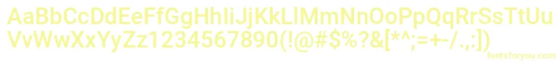 NinjaLine-fontti – keltaiset fontit valkoisella taustalla