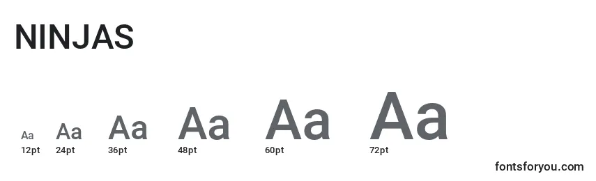 Размеры шрифта NINJAS (135637)