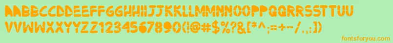 Ninjos Font – Orange Fonts on Green Background