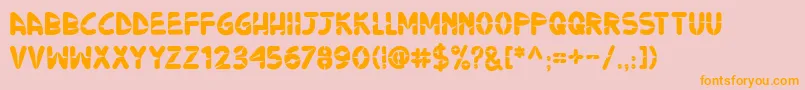 Ninjos Font – Orange Fonts on Pink Background