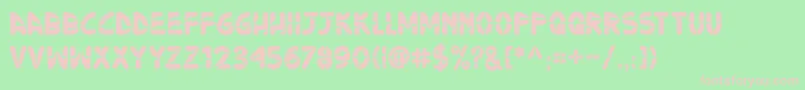 Ninjos Font – Pink Fonts on Green Background