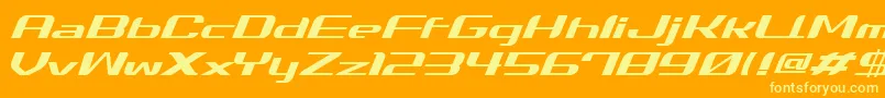 Summei Font – Yellow Fonts on Orange Background