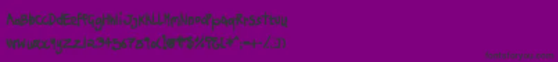 NINJP   -fontti – mustat fontit violetilla taustalla