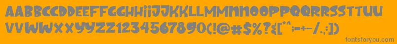 Nino Font – Gray Fonts on Orange Background