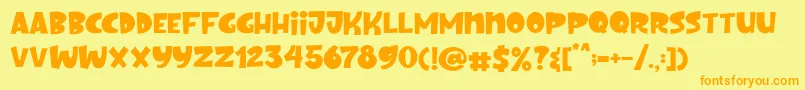 Nino Font – Orange Fonts on Yellow Background