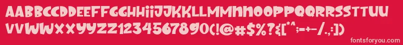 Nino Font – Pink Fonts on Red Background