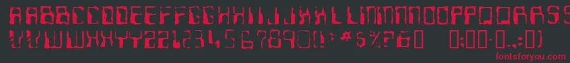 Ninteen 77 Font – Red Fonts on Black Background
