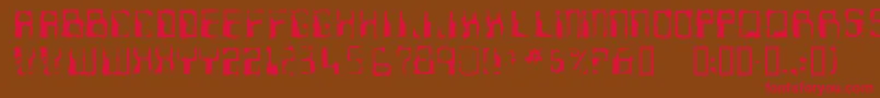 Ninteen 77 Font – Red Fonts on Brown Background