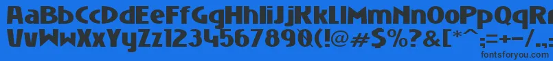 NIOBBL   Font – Black Fonts on Blue Background