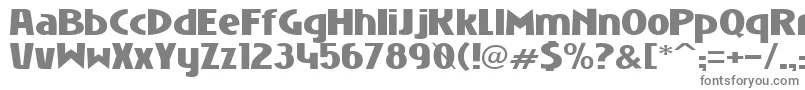 フォントNIOBBL   – 白い背景に灰色の文字