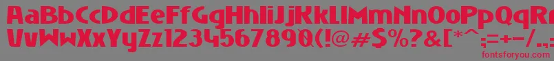 NIOBBL   Font – Red Fonts on Gray Background